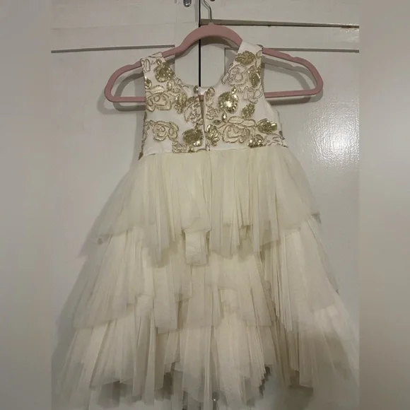 American Princess Dresses | American Princess Girls Dress Gold Kids Size 24 Months | Color: Cream | Size: 6g | Pm-94912685'S Closet